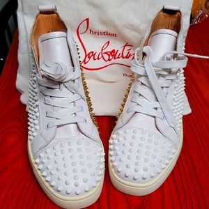 Christian Louboutin Sneakers White/Gold Authentic with Dustbag